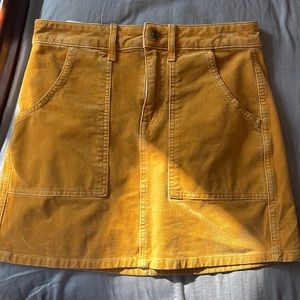 AE Yellow Corduroy Skirt